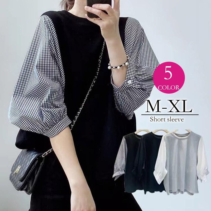 商品詳細カラー:/A1/A2/A3/A4/A5/サイズ:/M/L/XL/【関連キーワード】２点で100円off Ｔシャツ シャツ Uネック ７分袖 レディース フォーマル 春夏 ブラウス 薄手 結婚式