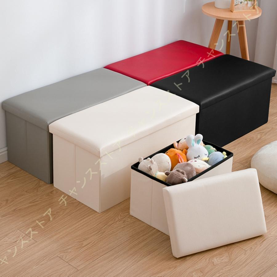 収納スツール 正方形 長方形 収納ボックス 折りたたみ オットマン BOX STOOL ベンチ イス チェア おもちゃ箱 シンプル モダン おしゃれ 座れる おすすめする用途 01/座る、しまう 日常