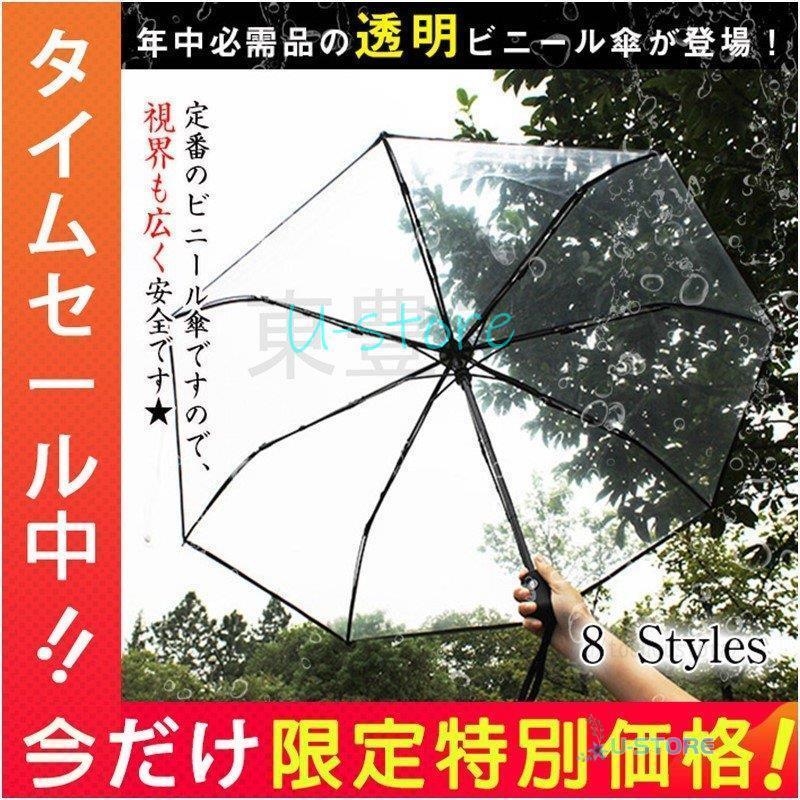 商品詳細軽量 丈夫 雨傘 折りたたみ 3つ折 傘 折りたたみ傘 透明 折り畳み 軽量 自動開閉 雨具 男女兼用 ■素材傘布:EVA 中棒:ステンレス（撥水加工） 生産国:中国製収納時全長:28cm 開