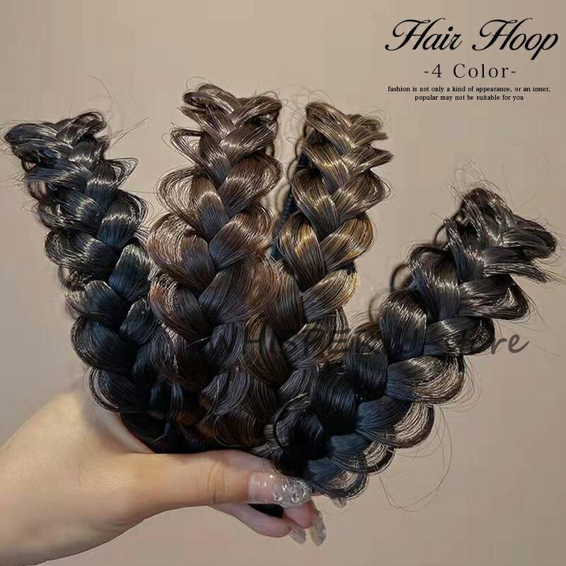 ヘアアレンジが苦手でも簡単らくらく♪三つ編みカチューシャ。頭に付けるだけで三つ編みアレンジが仕上がる楽ちんヘアアイテム◎ズレを防止してくれるコーム付き♪ショートヘアでも付けれるので結婚式やパーティーな