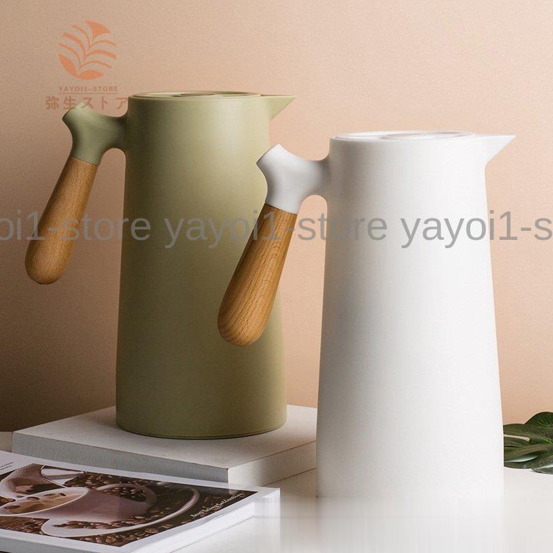 大容量 コーヒー オフィス用 保温 保冷 1000ml 北欧 密封 漏れない 木製ハンドル オシャレ プレゼント ギフト 母の日 父の日 お誕生日お湯、コーヒー、紅茶など保温保冷に活用♪ドリンクの保温