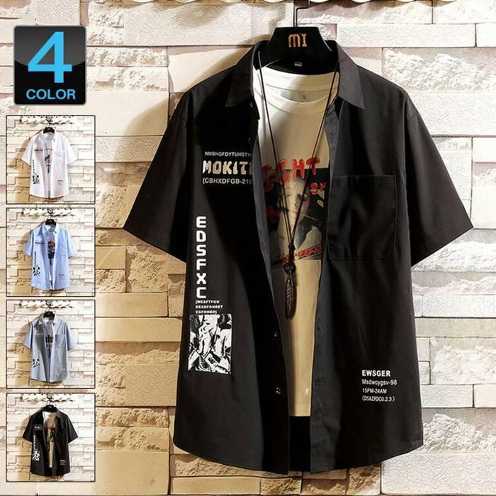 商品名 半袖シャツ素材 綿 ポリエステル ポリウレタンカラー 白、黒、ライトグレー、ライトブルーサイズ 各サイズの寸法については画像のサイズ表にご参照ください。サイズ:L XL 2XL 3XL 4XL