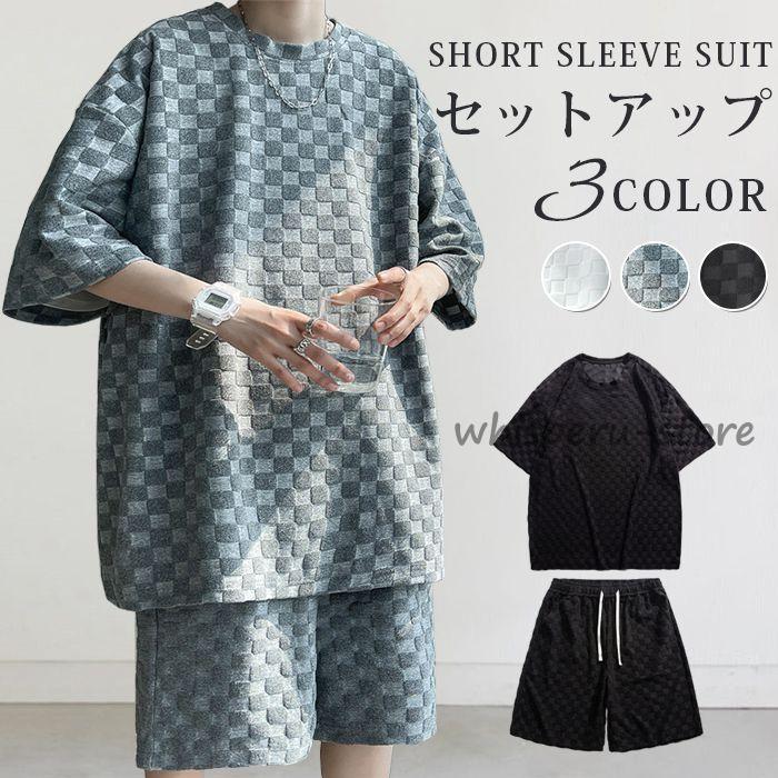 ジャージ メンズ 上下セット 大きいサイズ ゆったり セットアップ 通気 涼しい tシャツ ハーフパンツ 2点セット商品詳細:nuol888カラー:ホワイト,グレー,ブラックサイズ:L、XL、2XL、