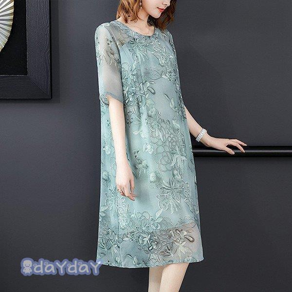 アユストア ワンピース ロング レディース フォーマル 2021春夏 春服 夏服 大人 涼しい ビーチ オフィス 体型カバー Aライン 可愛い 大きめ カジュアル ゆったり お呼ばれ ママワンピース 