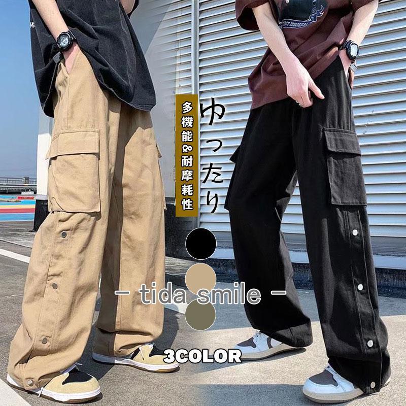 【キーワード】カーゴパンツ レディース メンズ ミリタリーパンツ ワイドパンツ スポーティ ダンス イージーパンツ ストリート風 個性的 原宿系 体型カバー チノパン 細見せ コットン ストレッチ ゆ